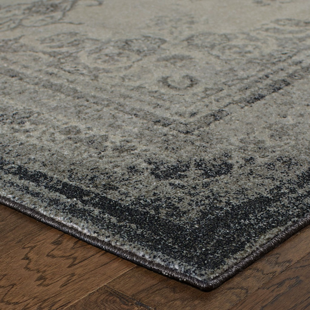 12 x 15 Gray & Ivory Rug
