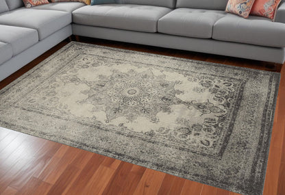 12 x 15 Gray & Ivory Rug