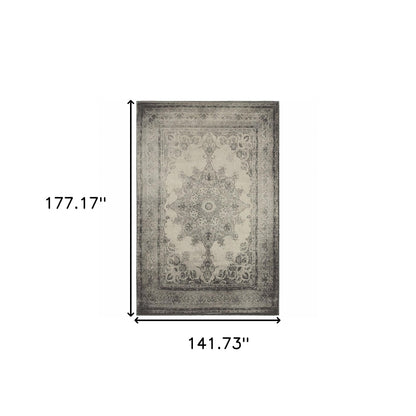 12 x 15 Gray & Ivory Rug