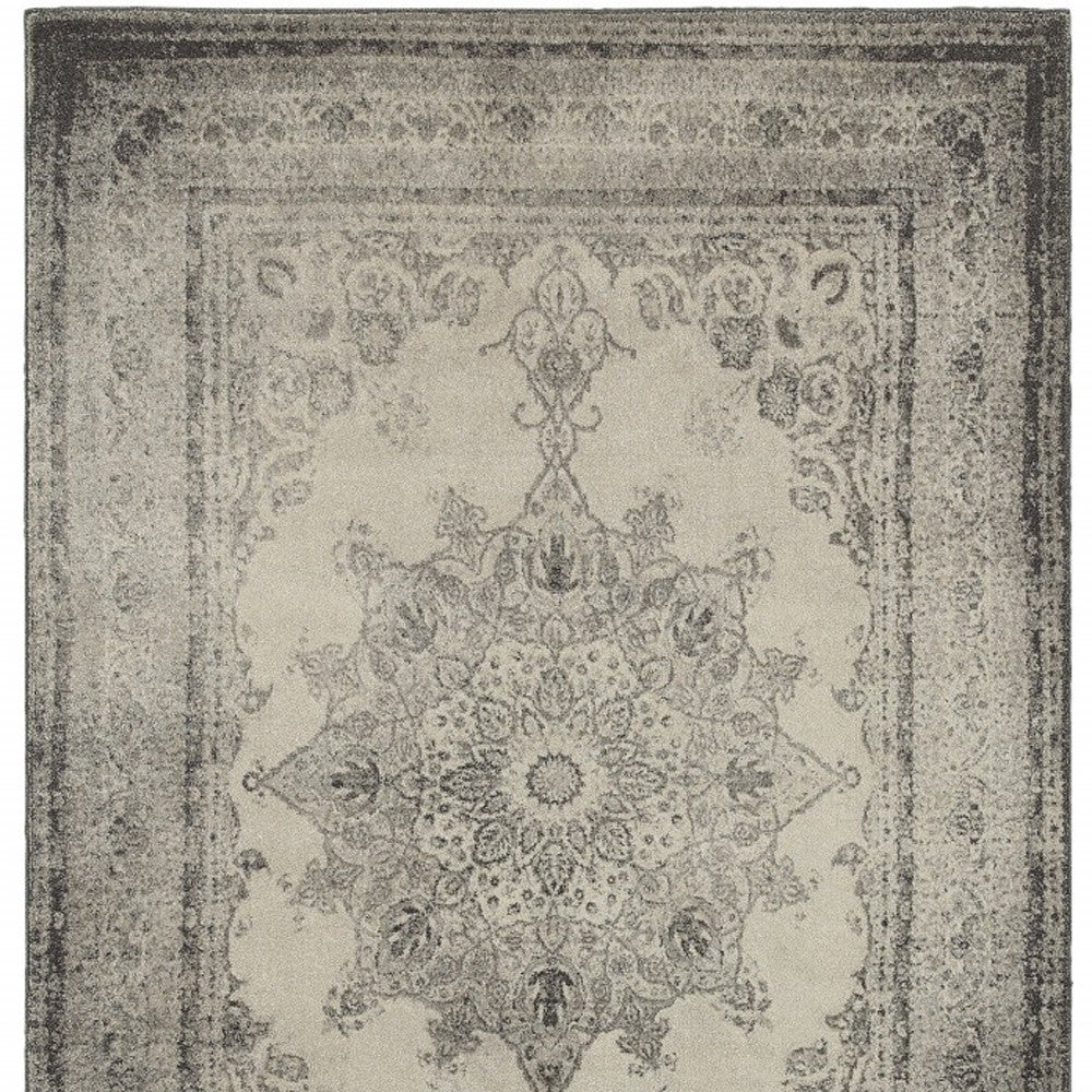 12 x 15 Gray & Ivory Rug