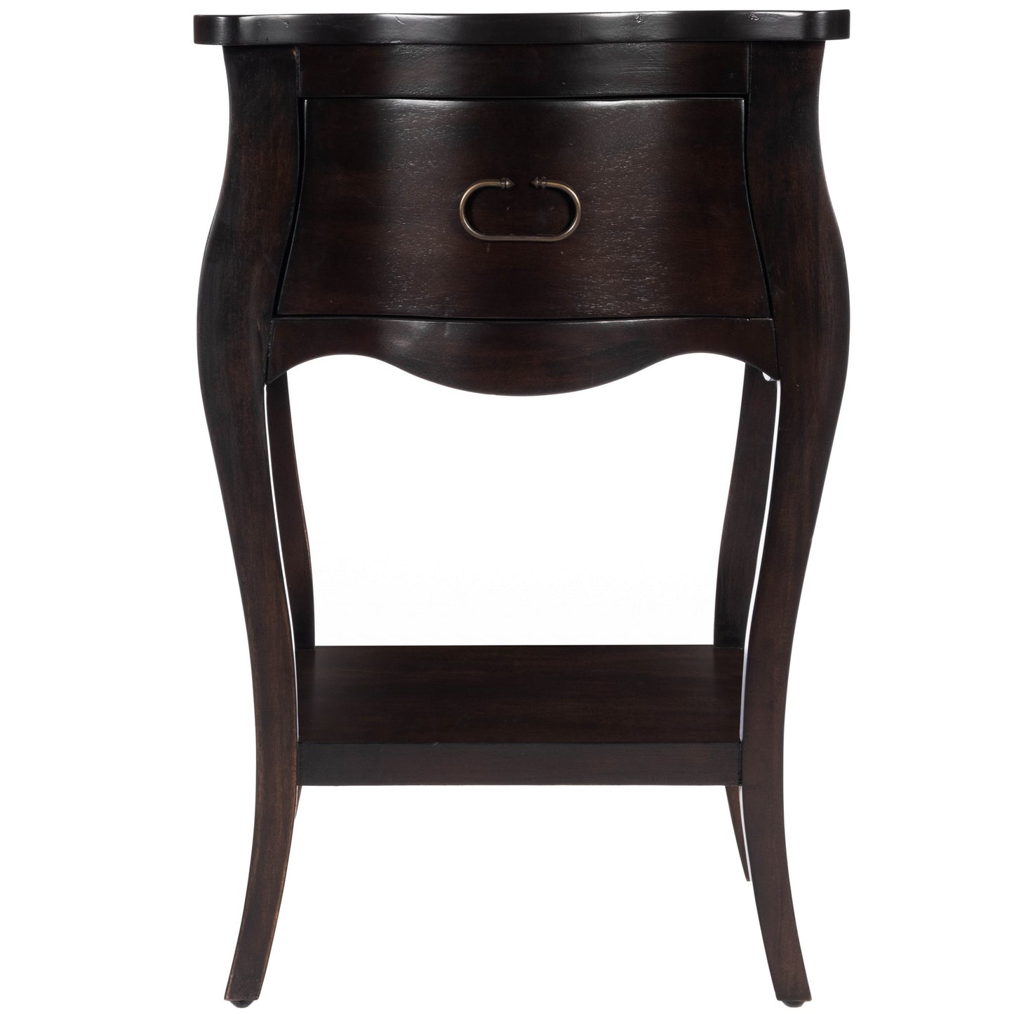 Dark Brown Chocolate Single Drawer Nightstand