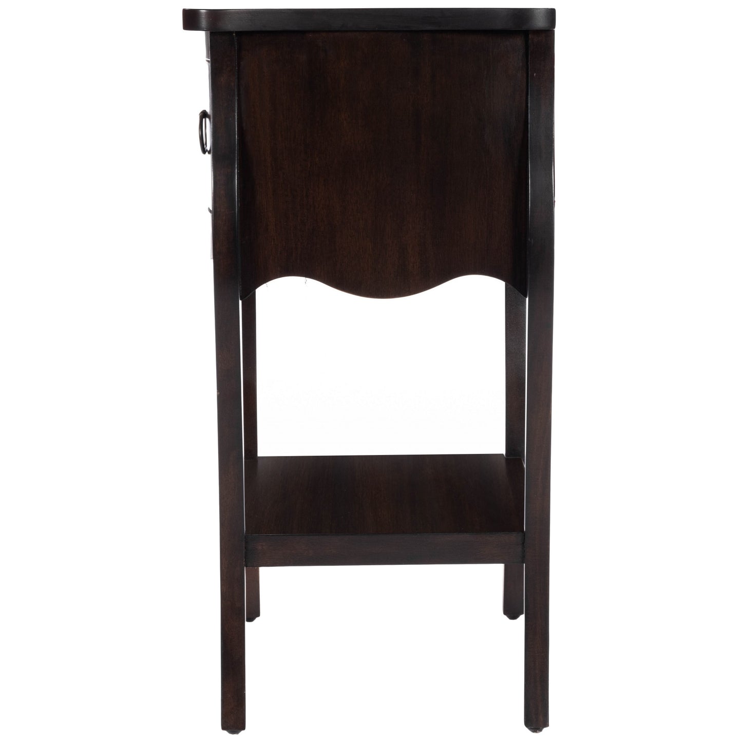 Dark Brown Chocolate Single Drawer Nightstand