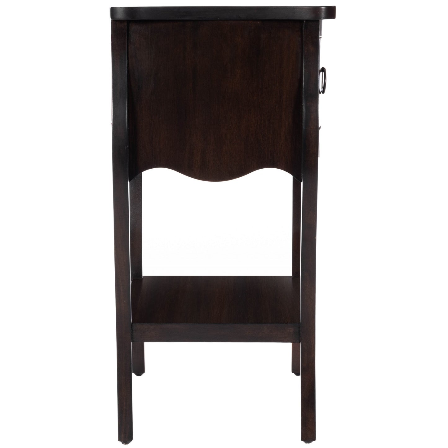 Dark Brown Chocolate Single Drawer Nightstand