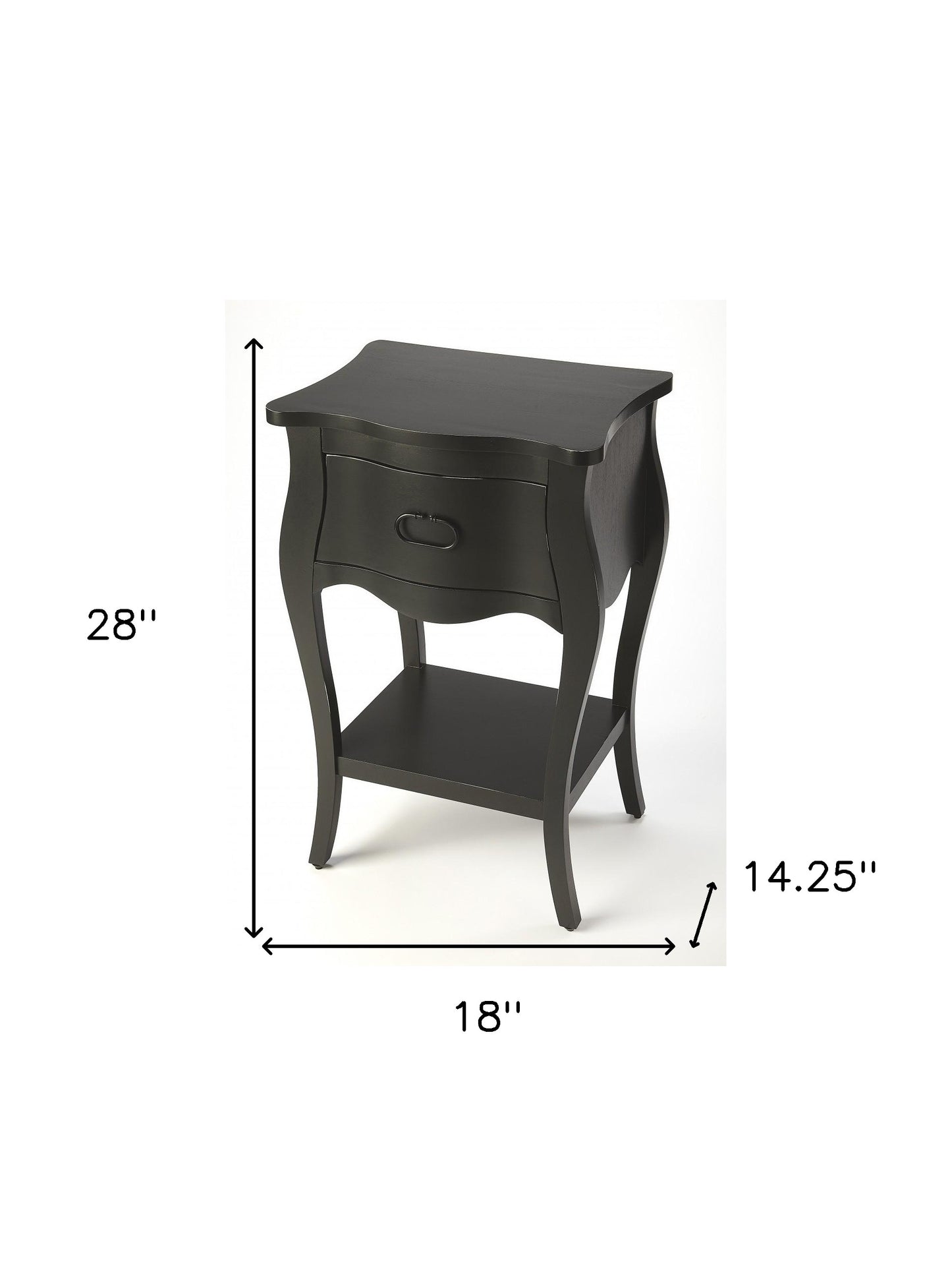 Artha Black Nightstand