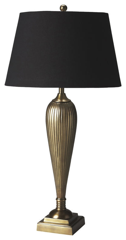 Brass Standard Table Lamp w/ Shade