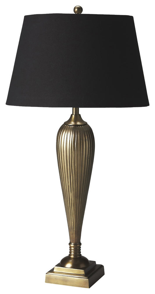 Brass Standard Table Lamp w/ Shade