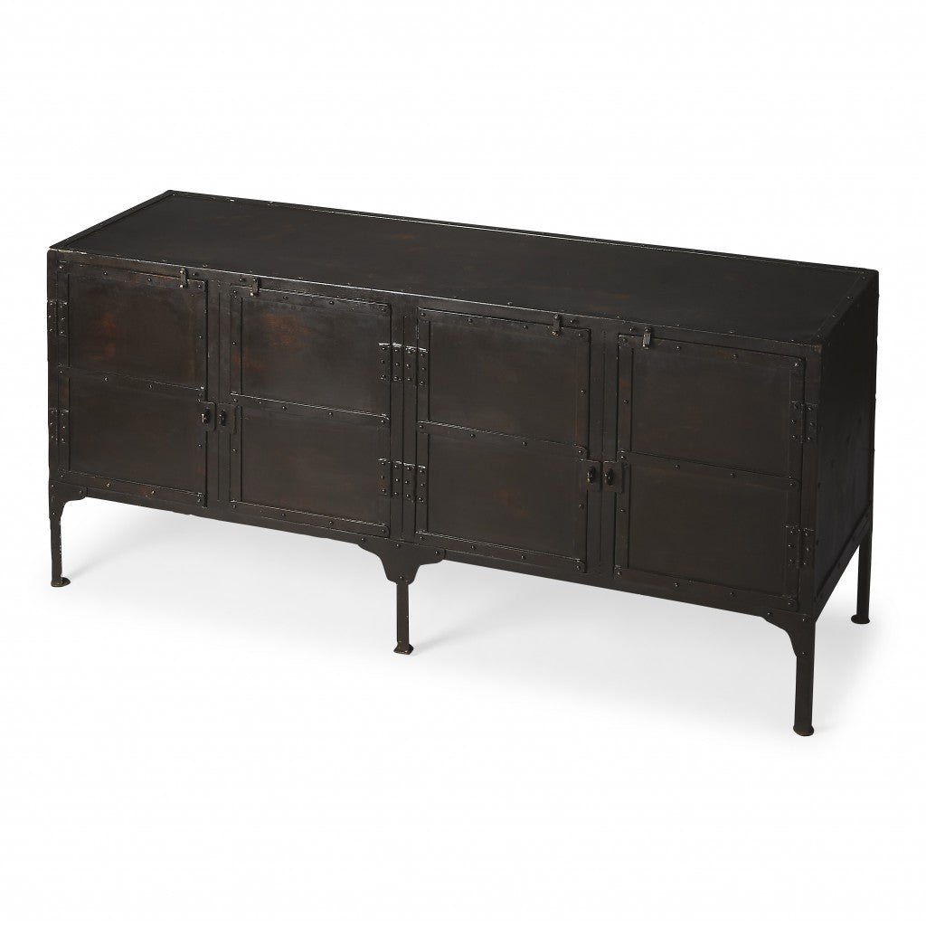 Black Iron Sideboard Console Cabinet