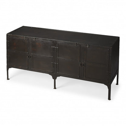 Black Iron Sideboard Console Cabinet