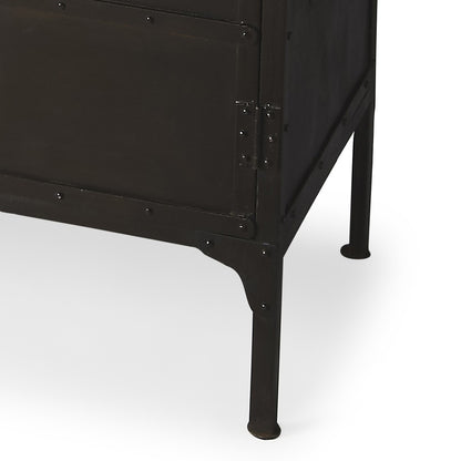 Black Iron Sideboard Console Cabinet