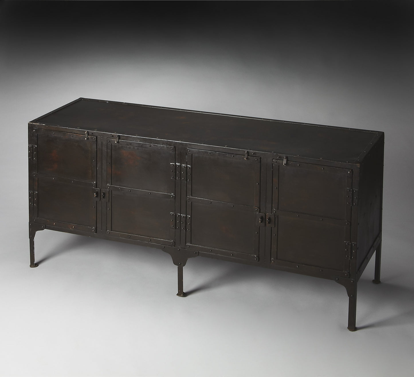 Black Iron Sideboard Console Cabinet