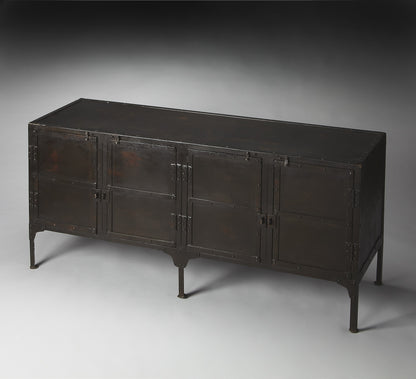 Black Iron Sideboard Console Cabinet