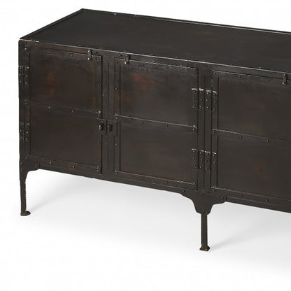 Black Iron Sideboard Console Cabinet