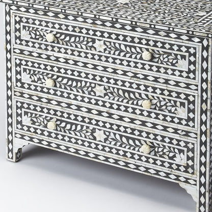 Brown Wood 5-Drawer Triple Dresser