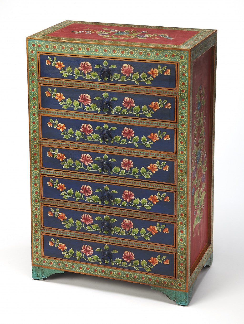 Taupe Wood 8-Drawer Double Dresser