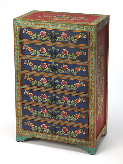 Taupe Wood 8-Drawer Double Dresser