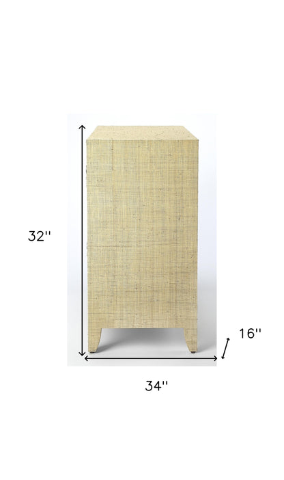 Champagne Wood 6-Drawer Double Dresser