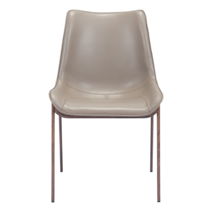 Walnut Solid Back Dining Chairs - Set of 2