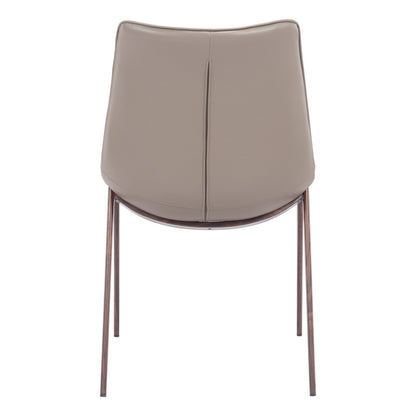 Walnut Solid Back Dining Chairs - Set of 2