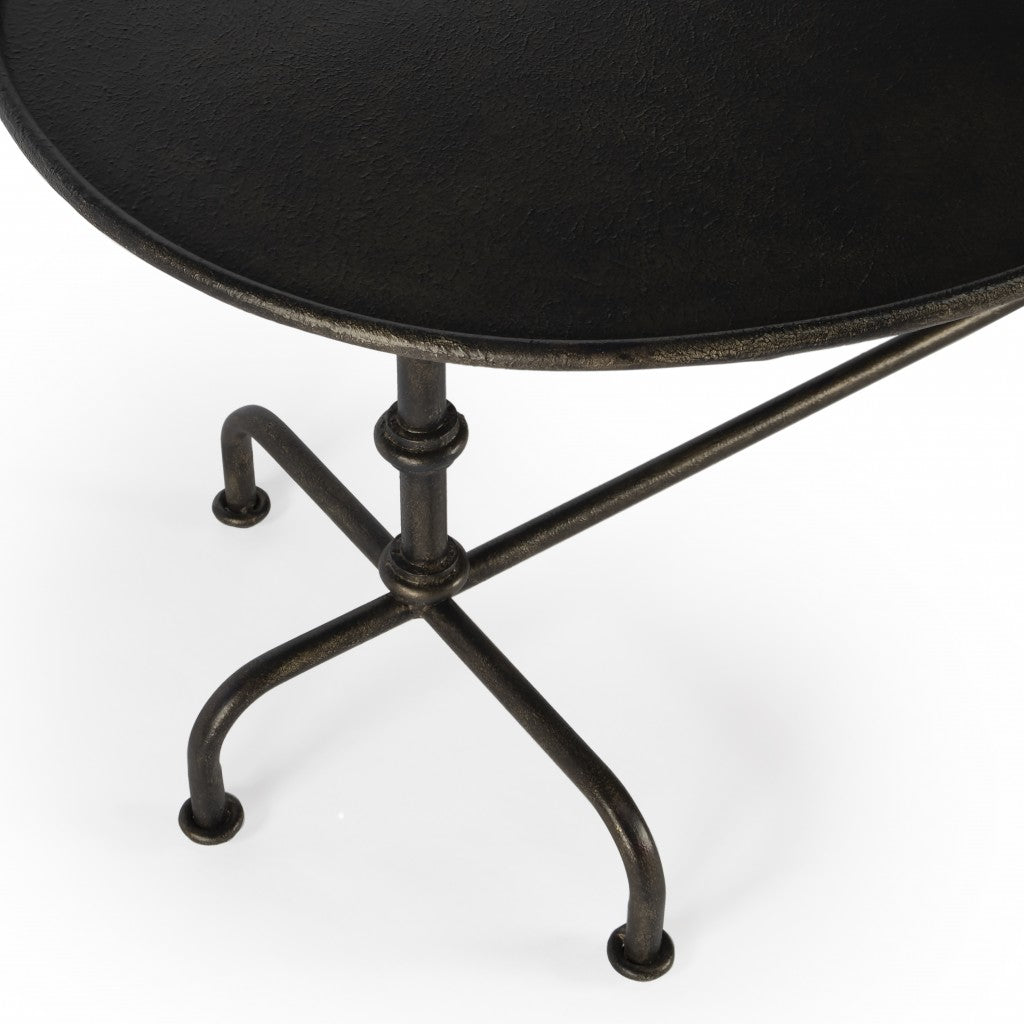 Silver Aluminum Oval Coffee Table image 7