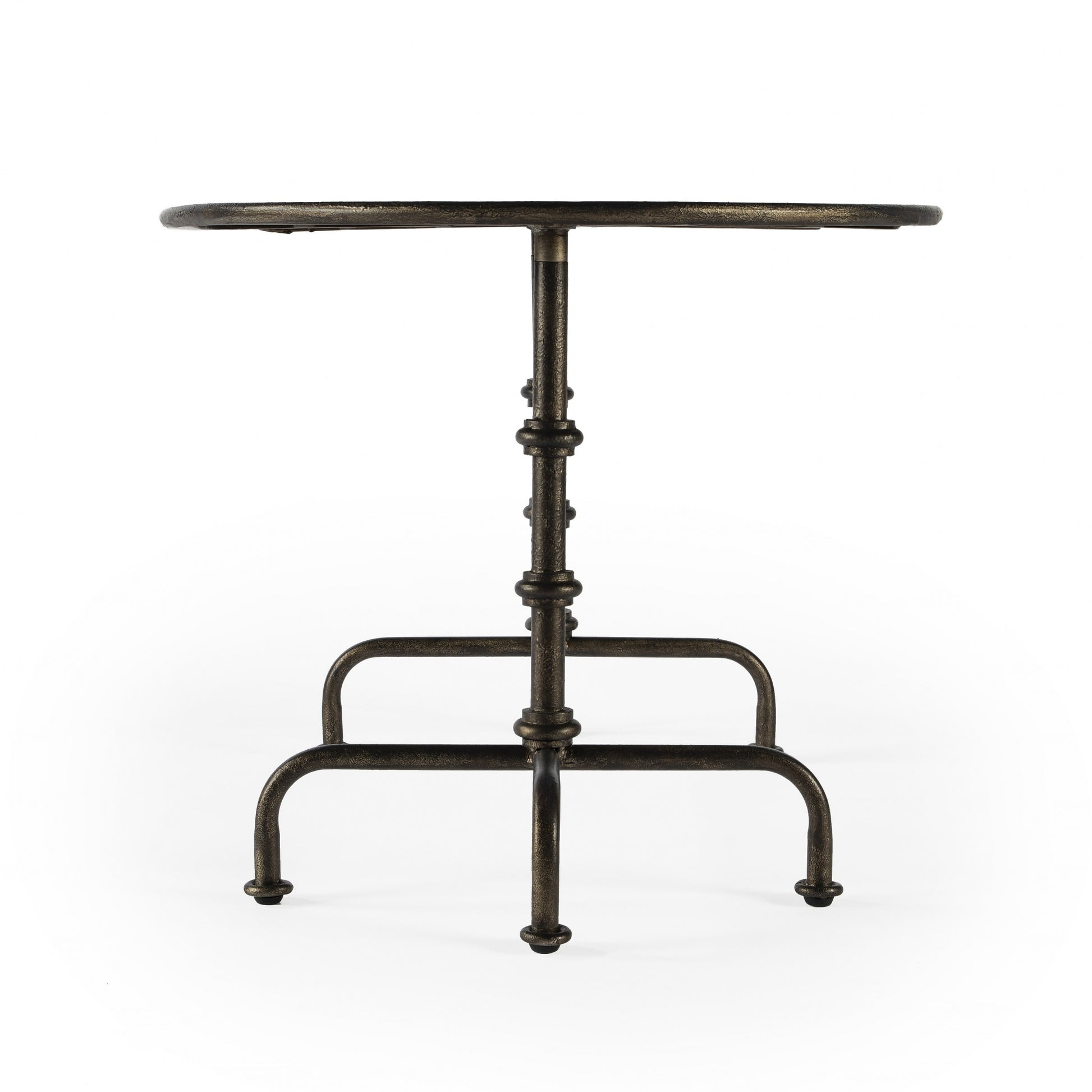 Silver Aluminum Oval Coffee Table image 5