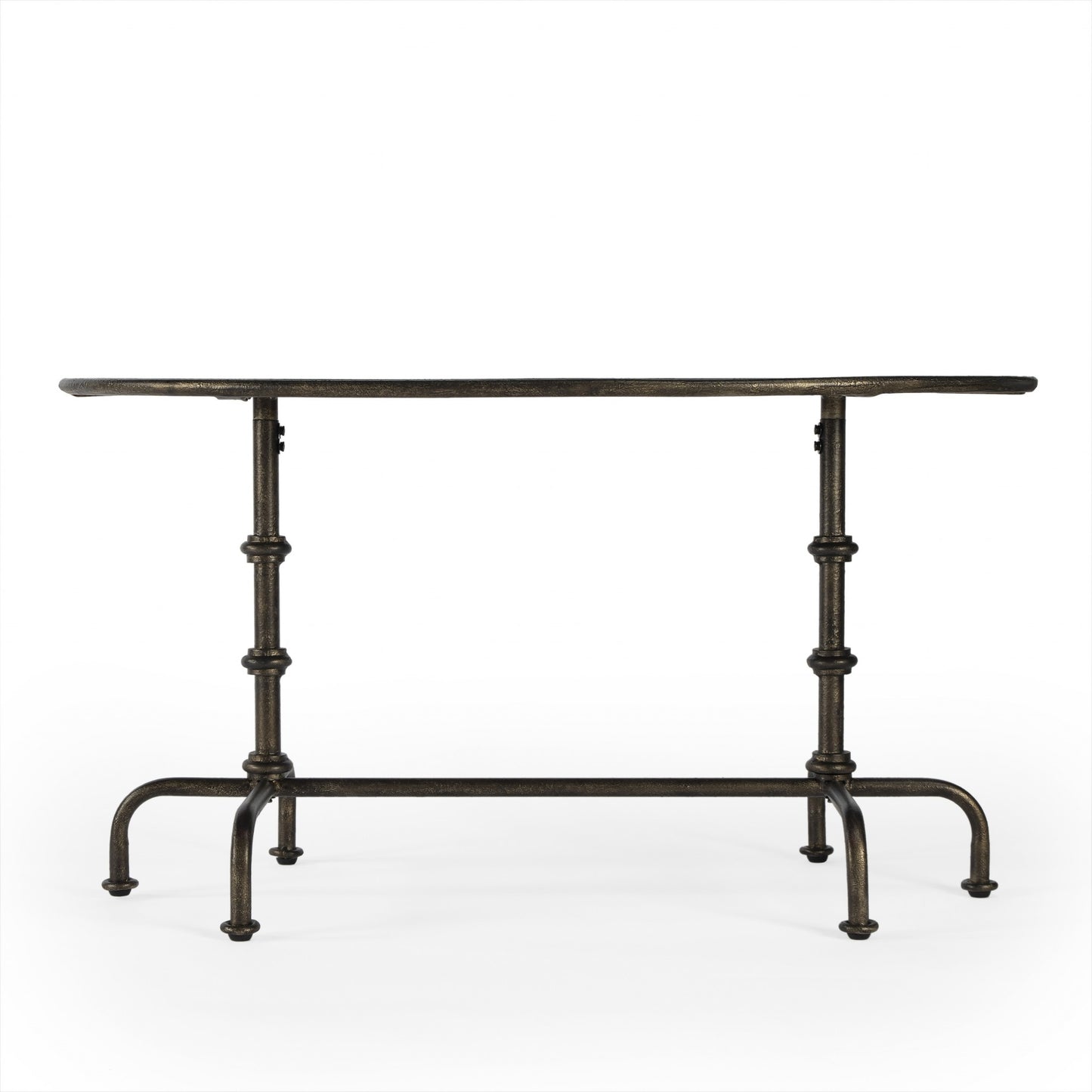 Silver Aluminum Oval Coffee Table image 6