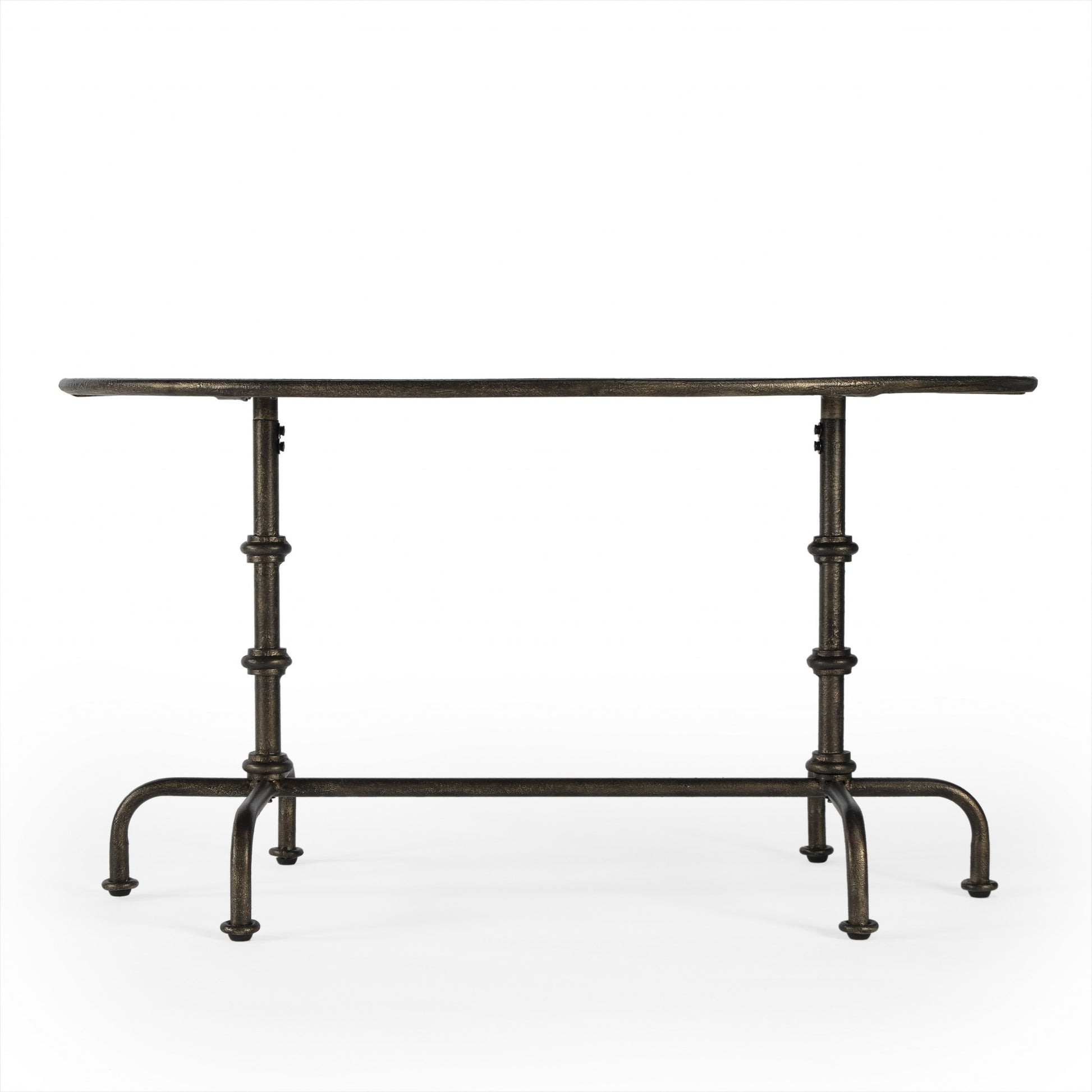 Silver Aluminum Oval Coffee Table image 6