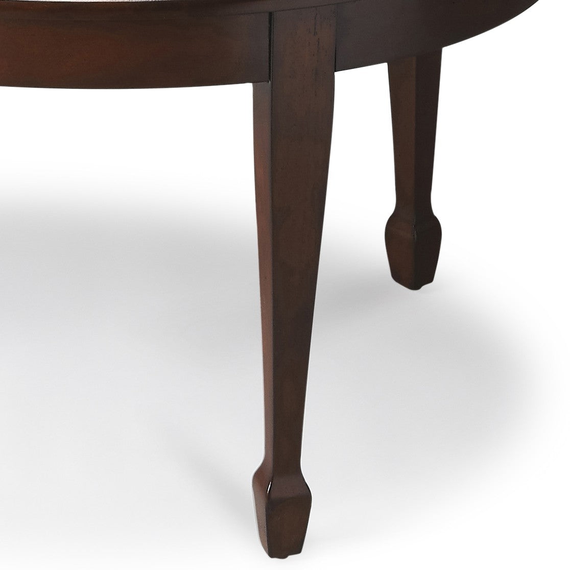 Dark Brown & Brown Oval Coffee Table