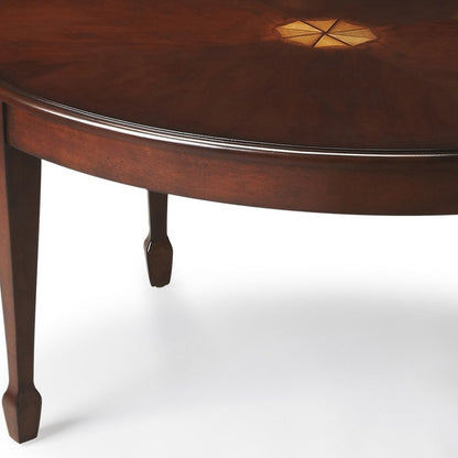 Dark Brown & Brown Oval Coffee Table