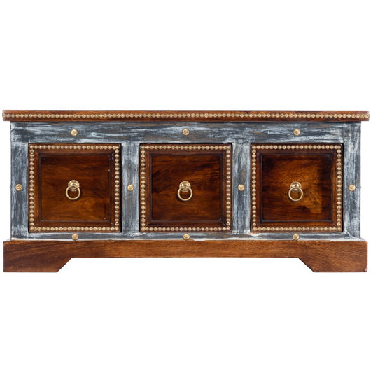 Wood & Hand Painted Storage Coffee Table