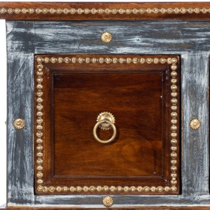 Wood & Hand Painted Storage Coffee Table