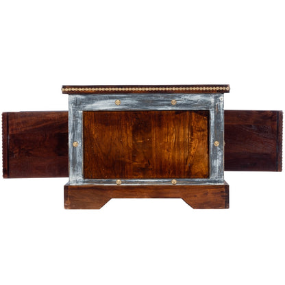 Wood & Hand Painted Storage Coffee Table