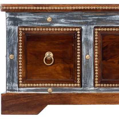 Wood & Hand Painted Storage Coffee Table