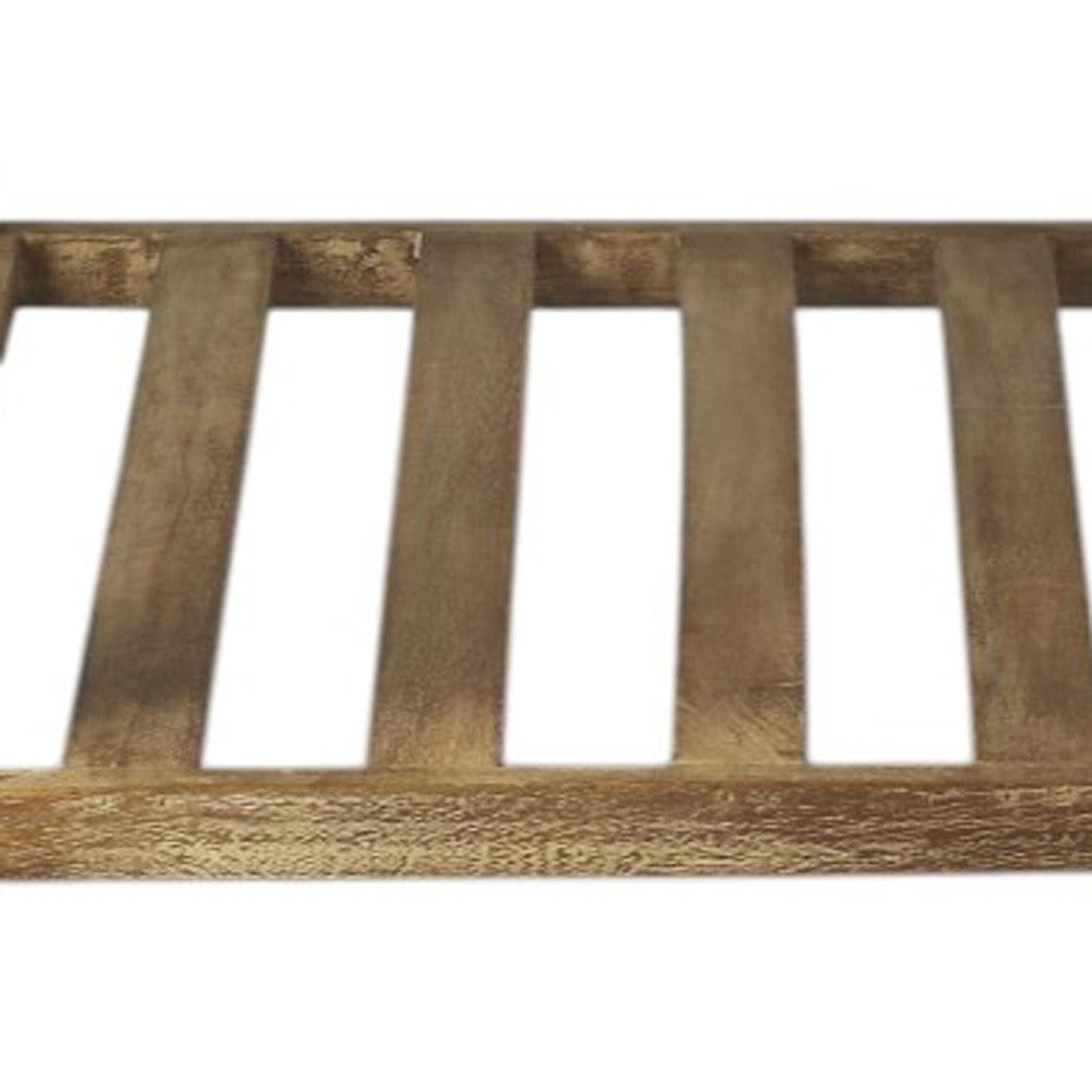Off White & Brown Genuine Marble & Wood Square Coffee Table w/ Shelf image 5