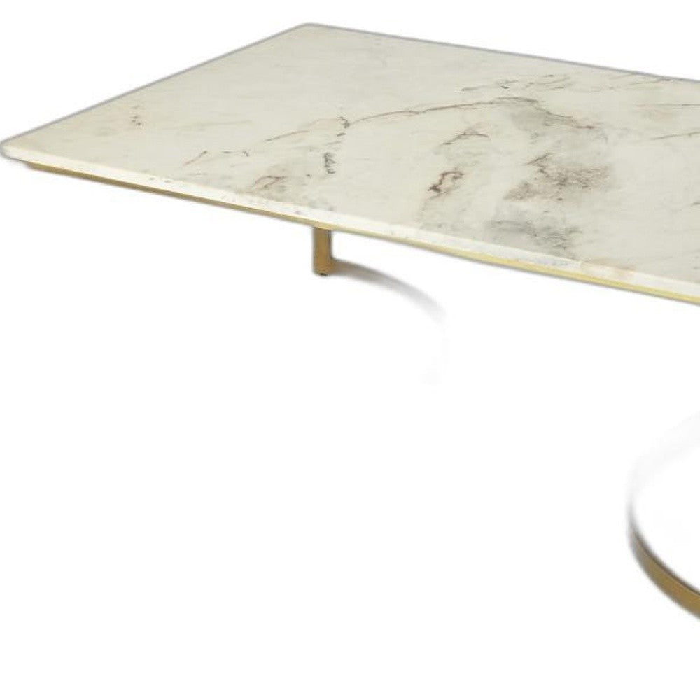 Metal & Marble Coffee Table