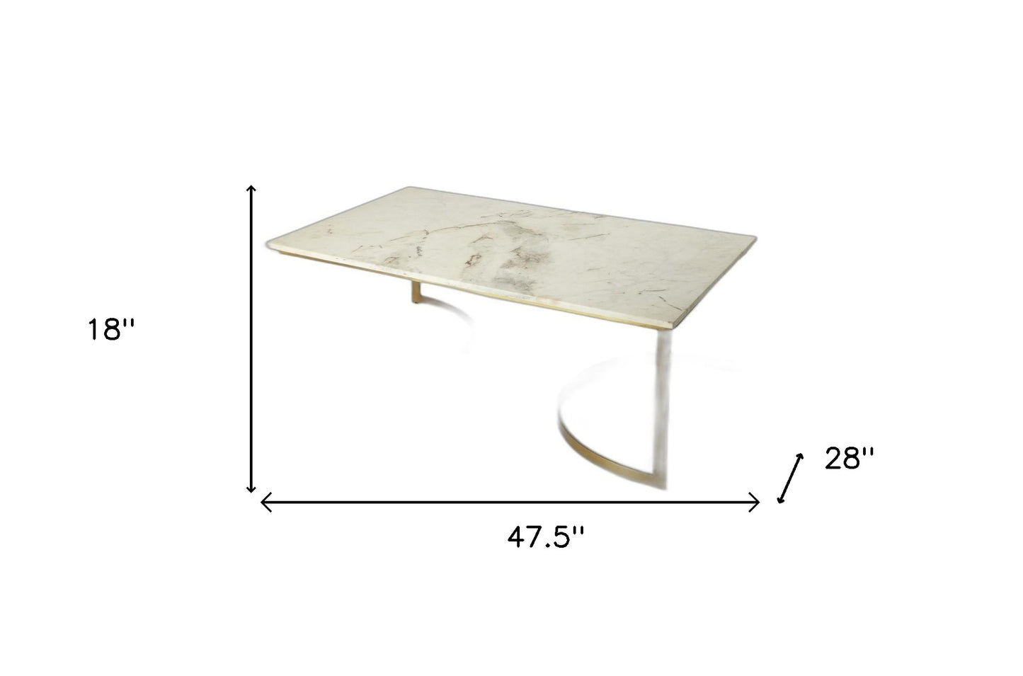 Metal & Marble Coffee Table