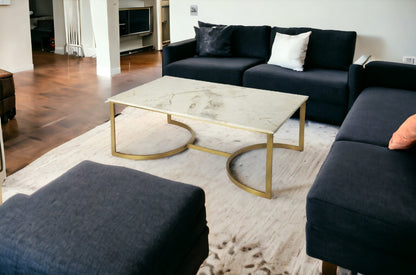 Metal & Marble Coffee Table