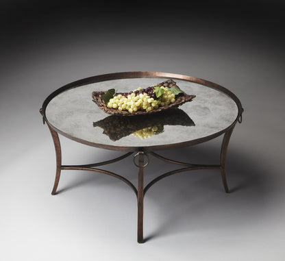 Metal & Mirrored Coffee Table