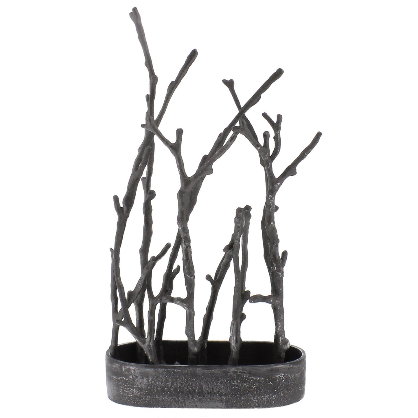 Gray Metal Tree Branches Tabletop Sculpture