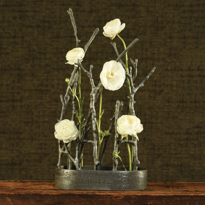 Gray Metal Tree Branches Tabletop Sculpture