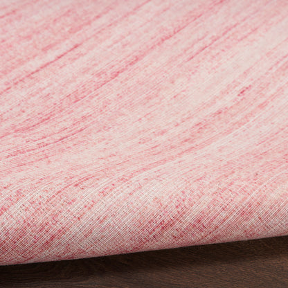 Nourison Essentials Loom Woven Pink Machine Washable Rug - Texture