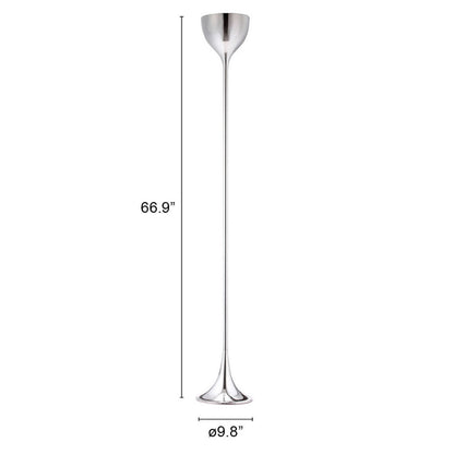 Steel Floor Lamp w/ Silver Steel Shade