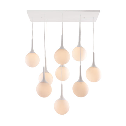 Shaded 9  Light Dimmable Ceiling Light