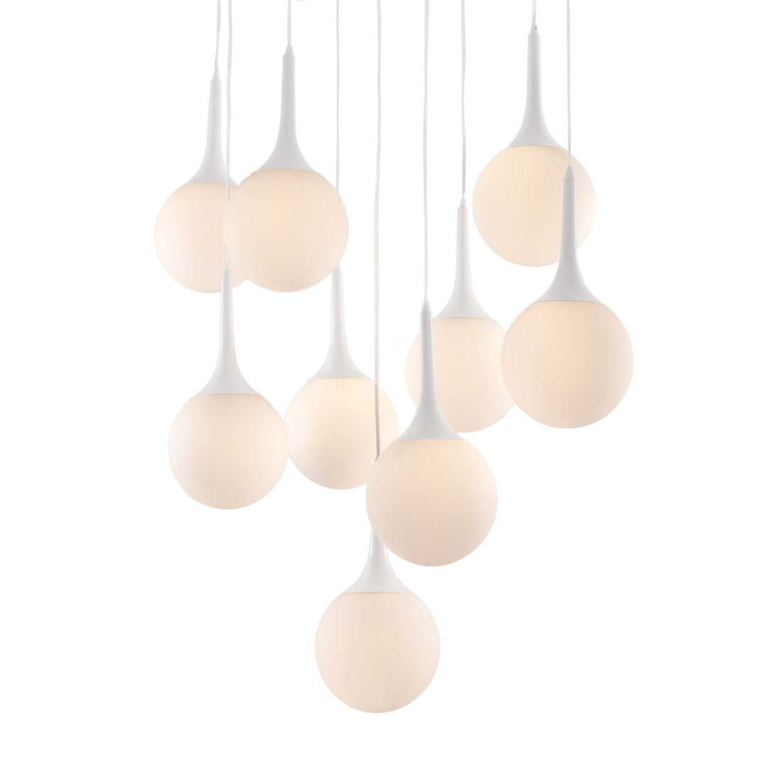 Shaded 9  Light Dimmable Ceiling Light