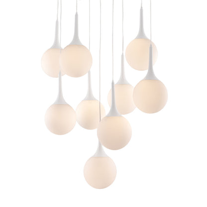 Shaded 9  Light Dimmable Ceiling Light