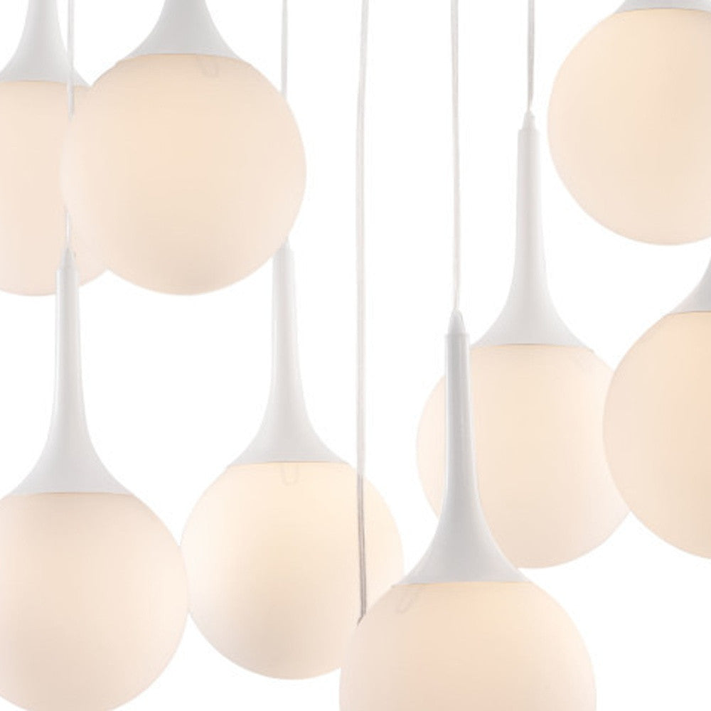 Shaded 9  Light Dimmable Ceiling Light