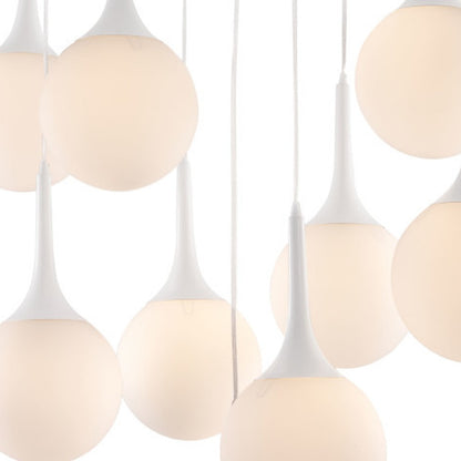Shaded 9  Light Dimmable Ceiling Light