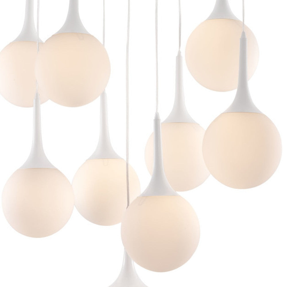 Shaded 9  Light Dimmable Ceiling Light
