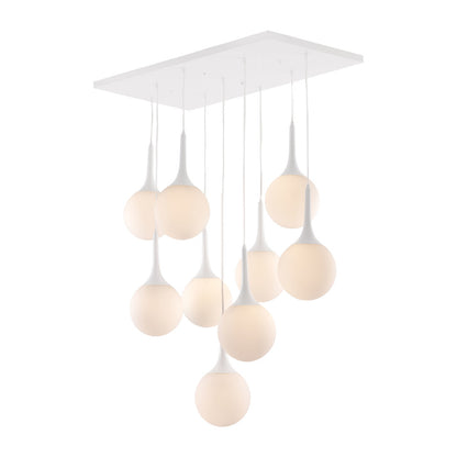 Shaded 9  Light Dimmable Ceiling Light