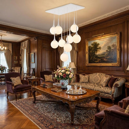 Shaded 9  Light Dimmable Ceiling Light