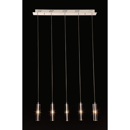 Stark 5 Bulb Clear Ceiling Lamp